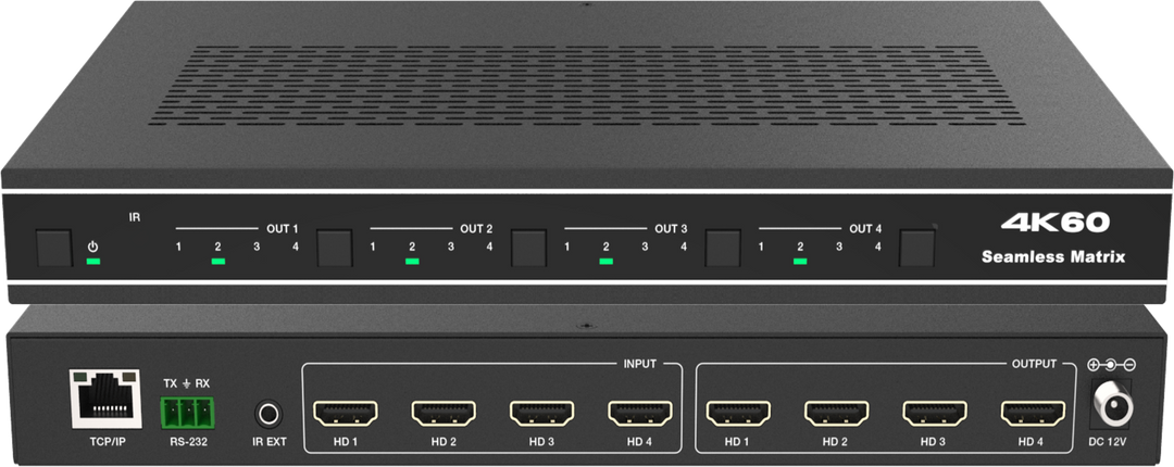 18Gbps 4x4 HDMI Seamless Matrix Switcher