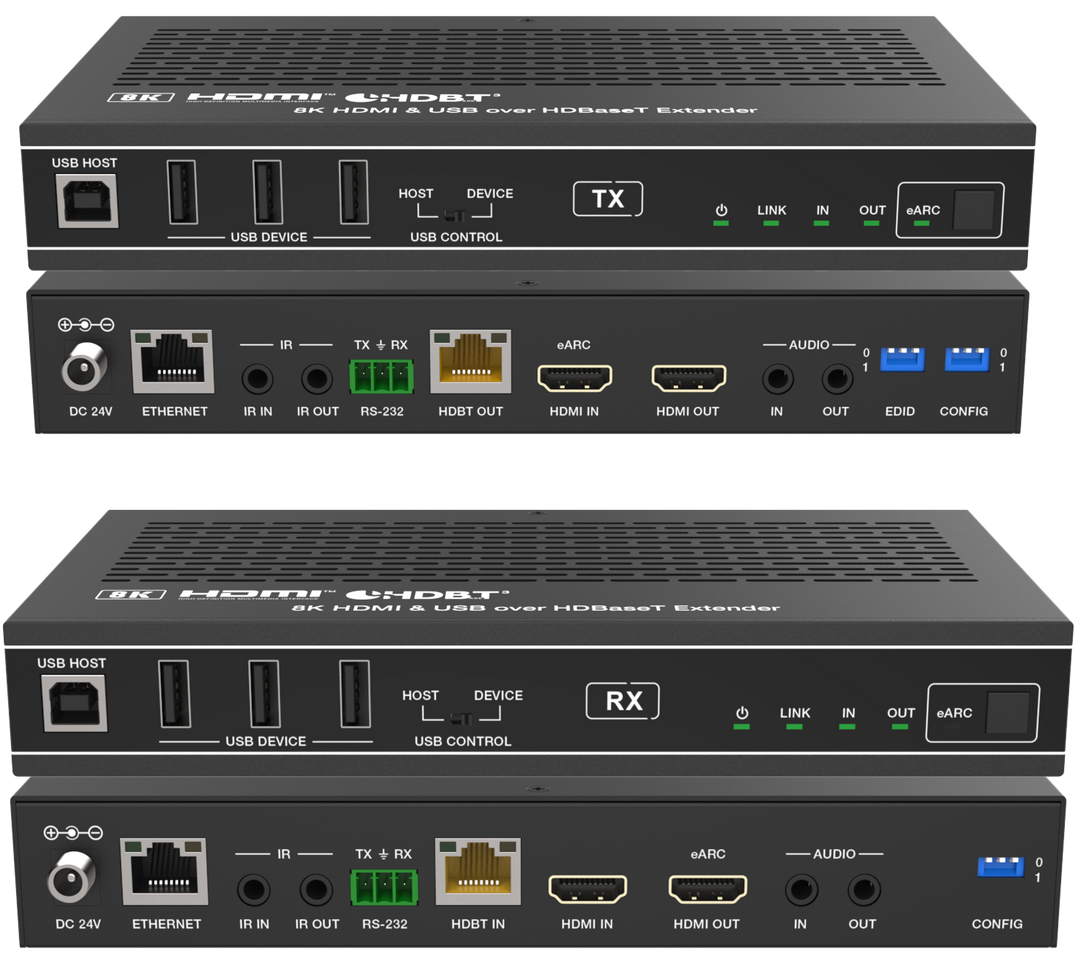 40Gbps HDBaseT 3.0 Extender 100M 4K60HZ USB/eARC