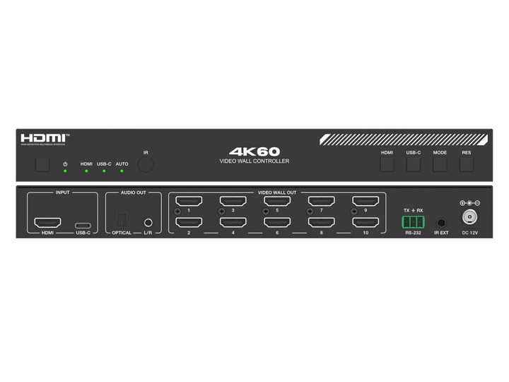 4K60 1x10 Video Wall Controller