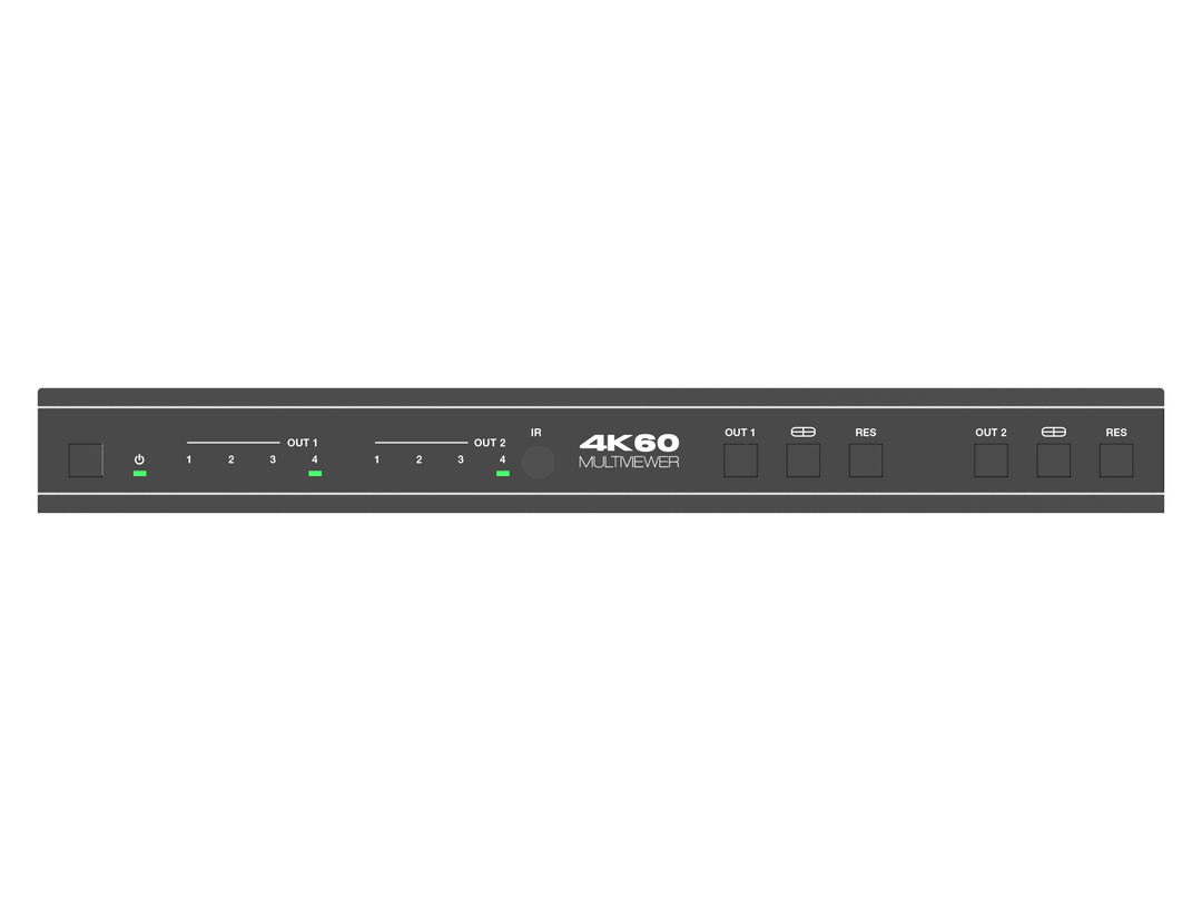 18Gbps 4x2 HDMI Matrix Switcher with Multi-viewer