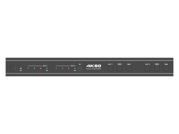 18Gbps 4x2 HDMI Matrix Switcher with Multi-viewer