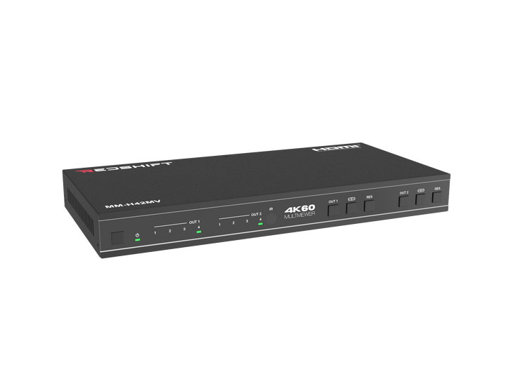18Gbps 4x2 HDMI Matrix Switcher with Multi-viewer