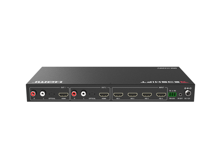 18Gbps 4x2 HDMI Matrix Switcher with Multi-viewer