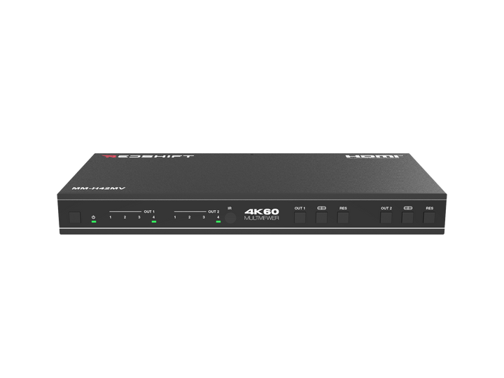18Gbps 4x2 HDMI Matrix Switcher with Multi-viewer