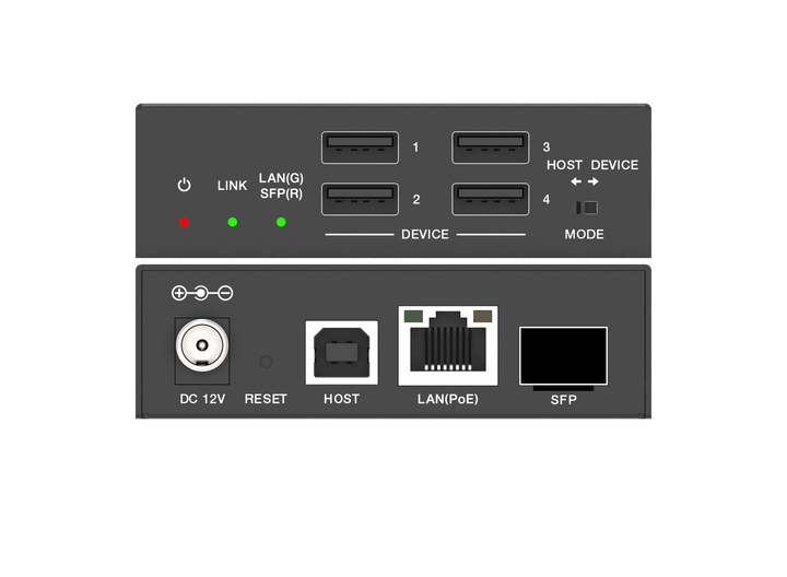 USB 2.0 Over IP Host/Device Combo with Copper&Fiber