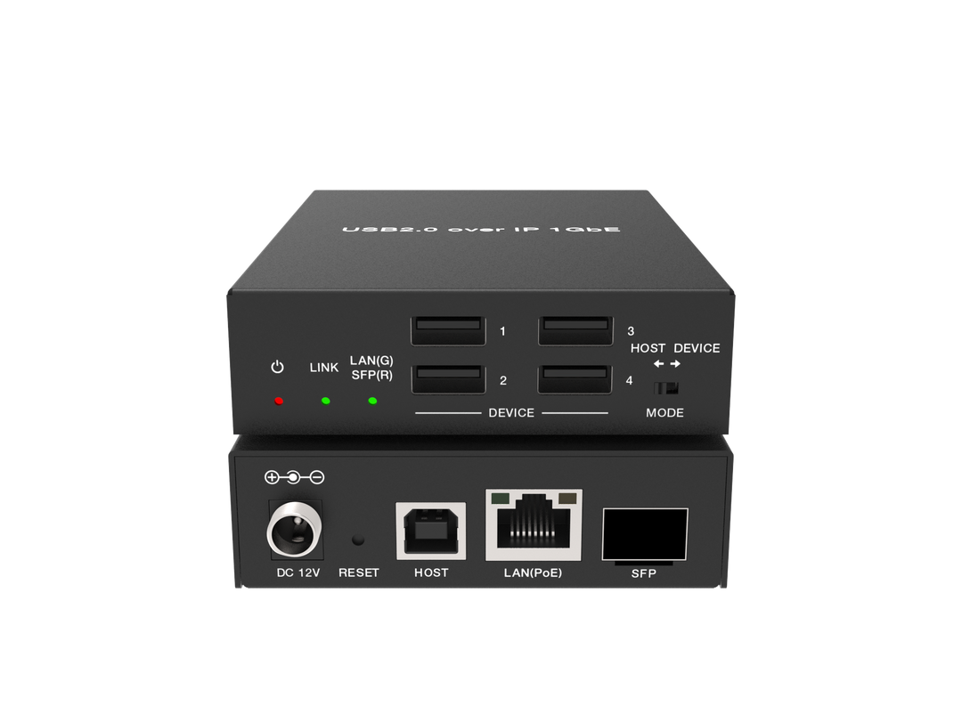 USB 2.0 Over IP Host/Device Combo with Copper&Fiber
