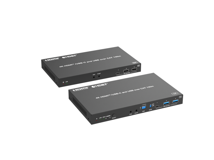 4K HDMI/USB-C over HDBaseT 3.0  Extender (100m) with USB/1G LAN