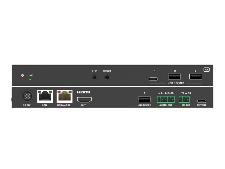 4K HDMI/USB-C over HDBaseT 3.0  Extender (100m) with USB/1G LAN