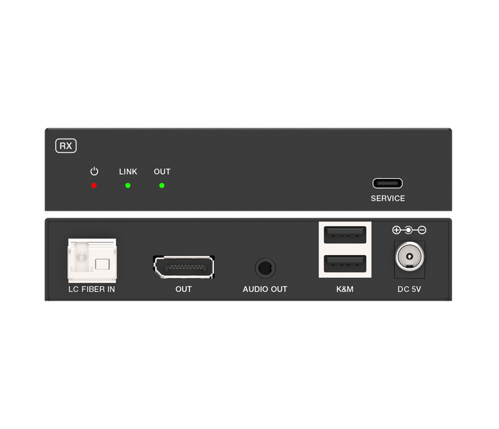 4K60 DP over Single Fiber Extender with KVM