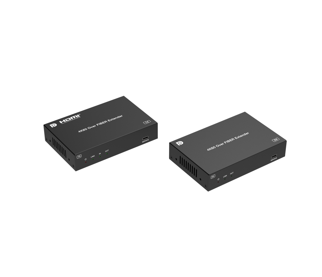 4K60 DP over Single Fiber Extender with KVM