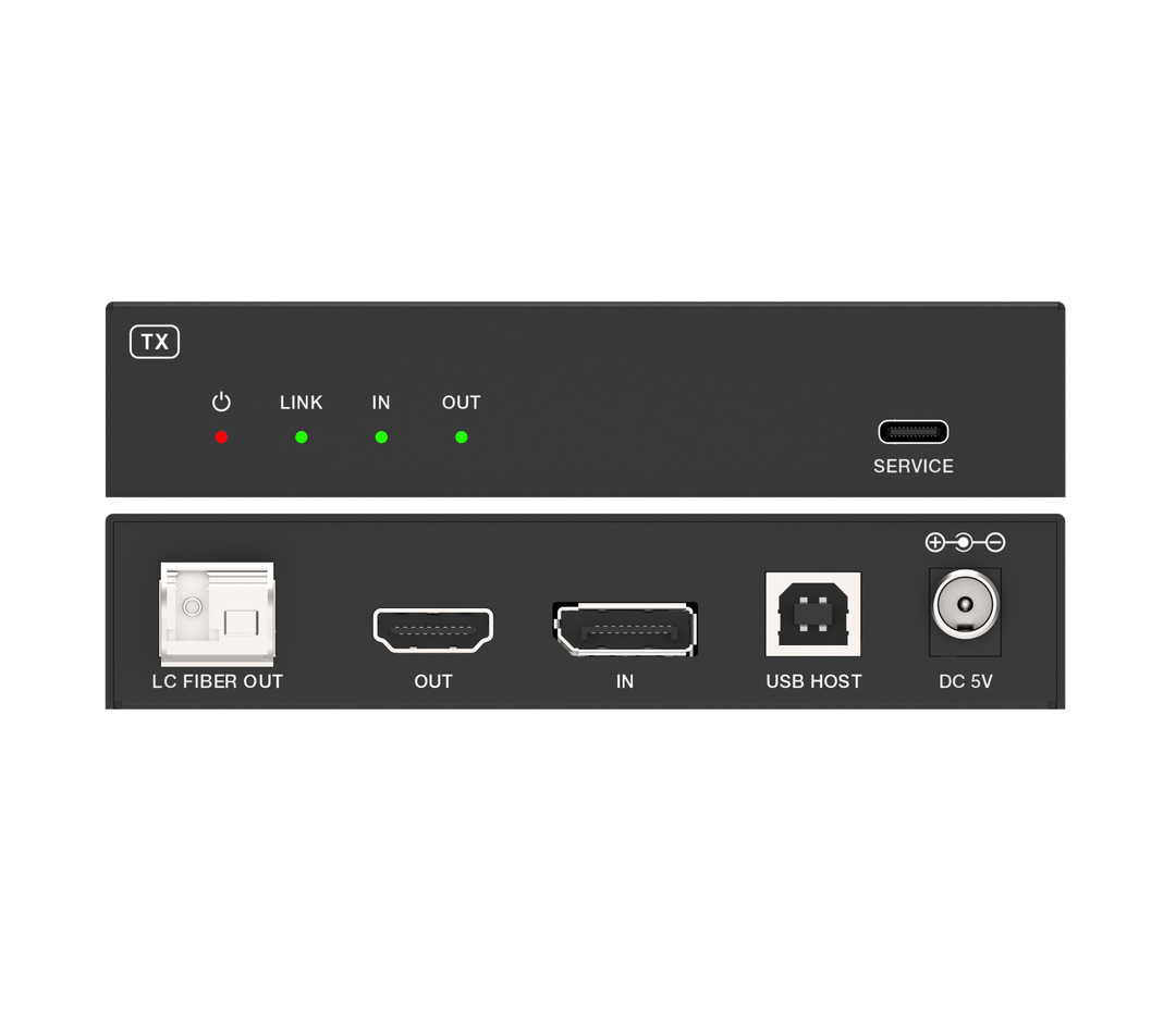 4K60 DP over Single Fiber Extender with KVM