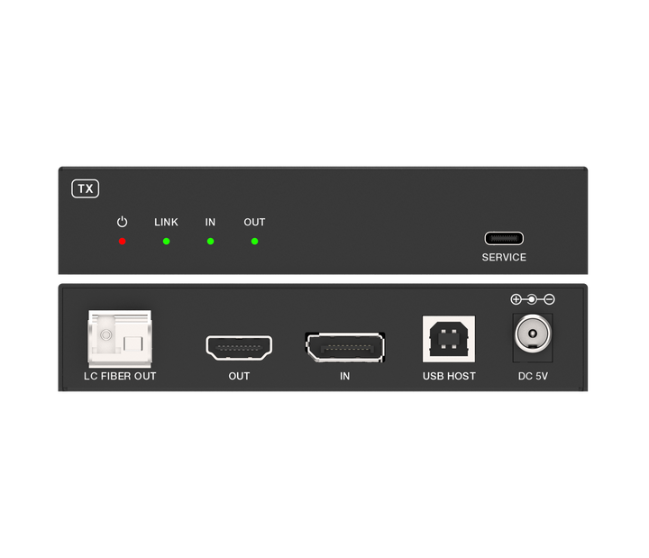 4K60 DP over Single Fiber Extender with KVM