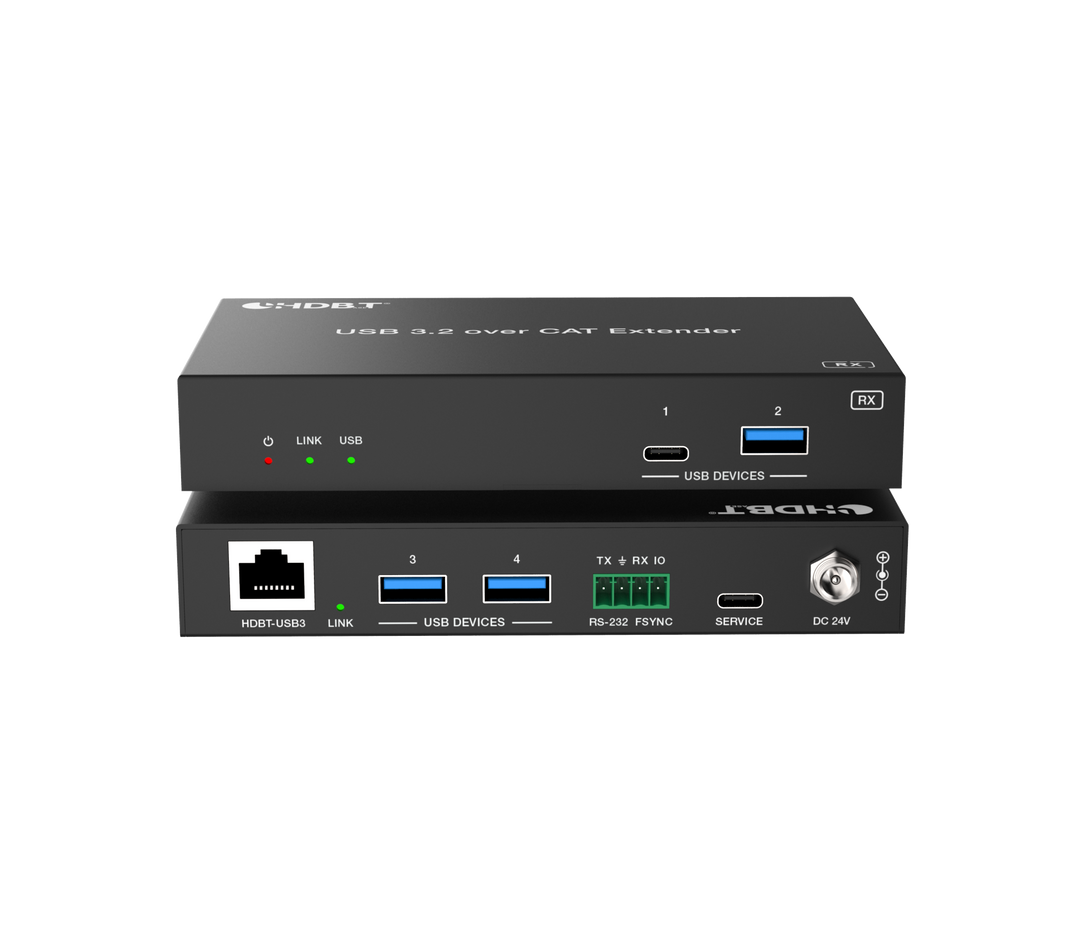 USB 3.0 Extender 100M with USB-B/USB-C Two Inputs