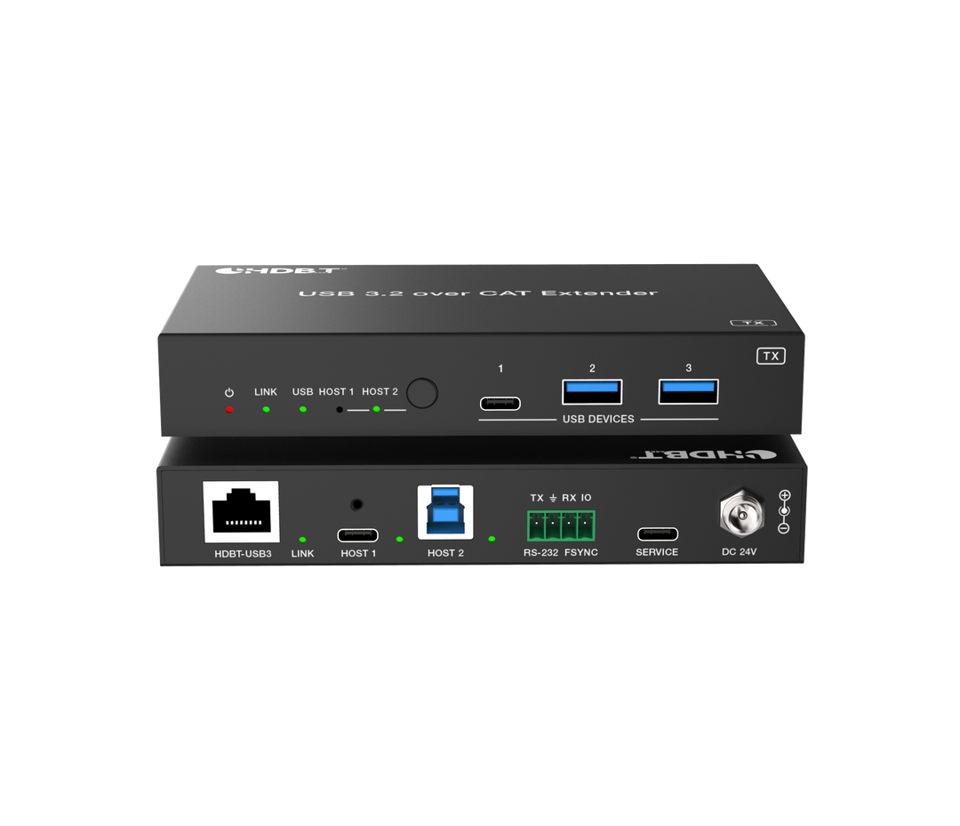 USB 3.0 Extender 100M with USB-B/USB-C Two Inputs