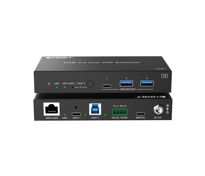 USB 3.0 Extender 100M with USB-B/USB-C Two Inputs