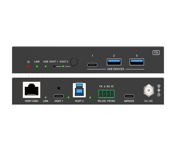 USB 3.0 Extender 100M with USB-B/USB-C Two Inputs