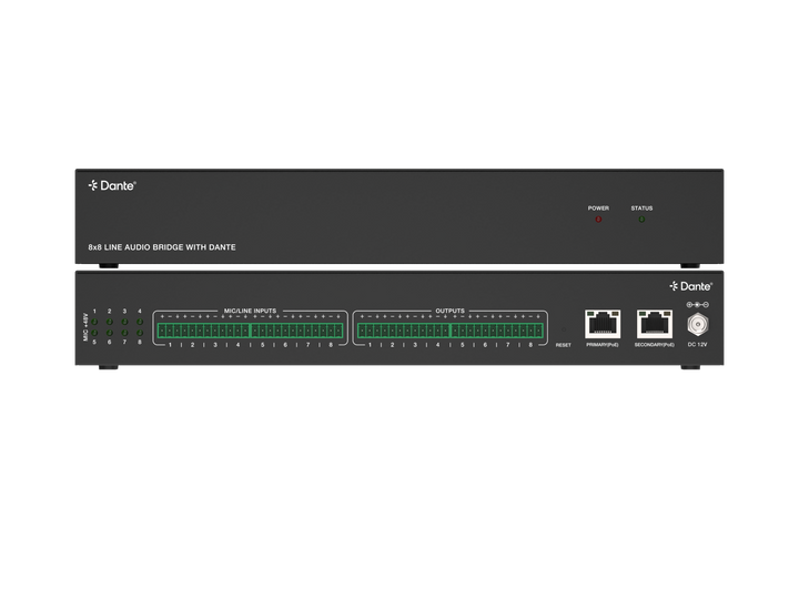 8x8 Line to Dante Bridge