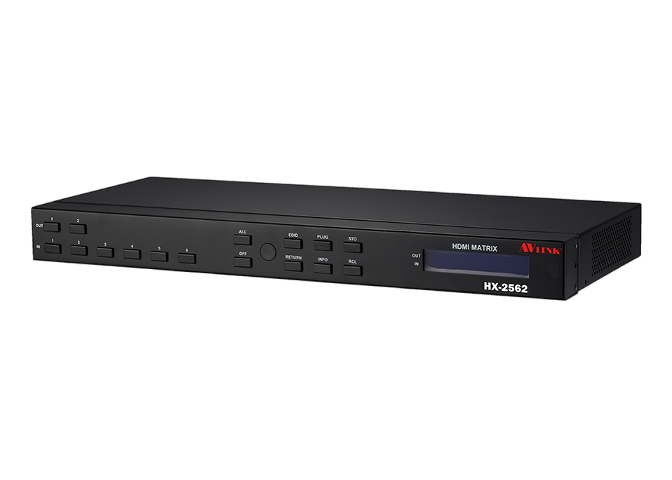 HX-2562 - 6*2 HDMI MATRIX UP TO 4K60 (4:4:4)
