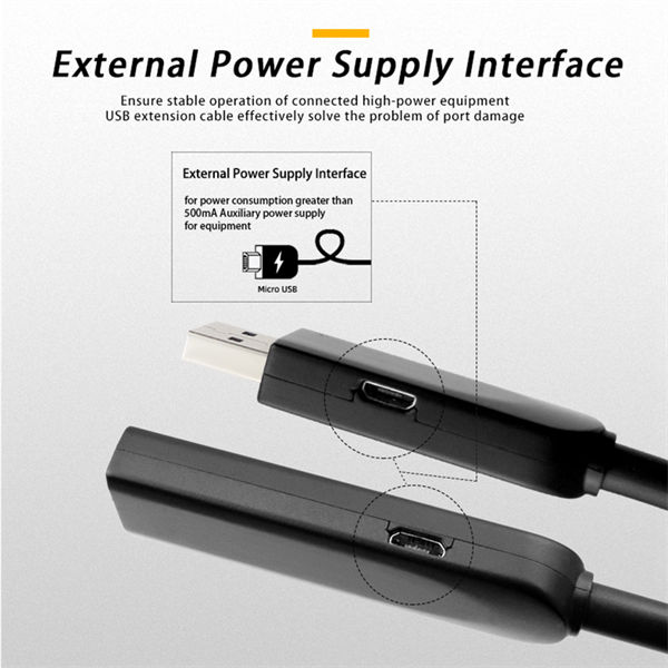 USB 3.0 Slim Active Extension Cable, USB Type A M/F - 5m-15m