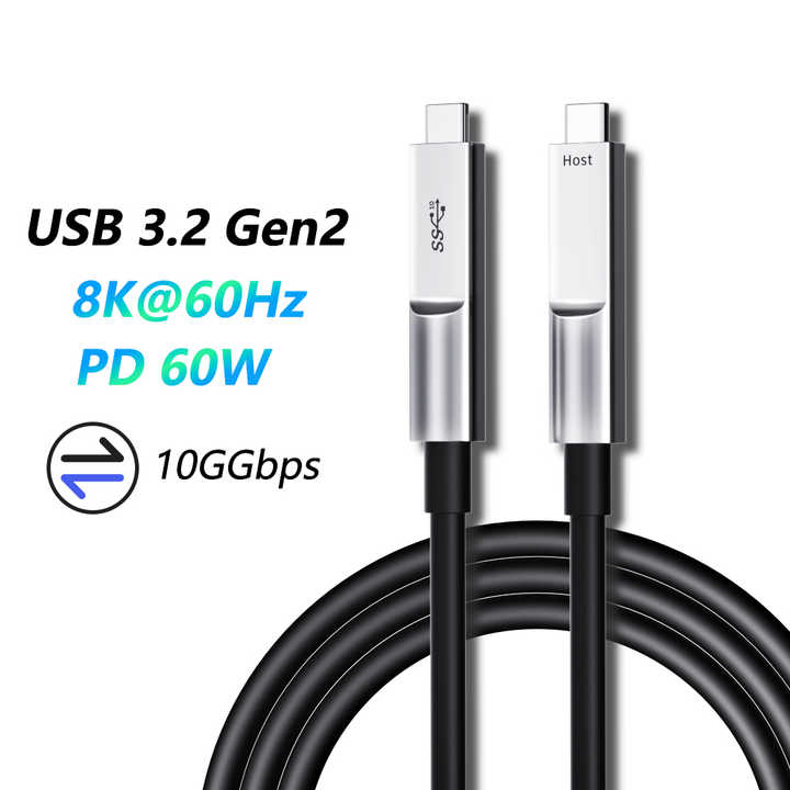Active USB Type c 3.2 Cable 60W Fast Charging 8K@60HZ - 10m/15m