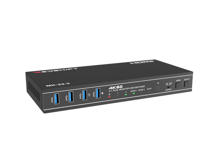 2 Port Dual Monitor 4K60 HDMI KVM Switcher