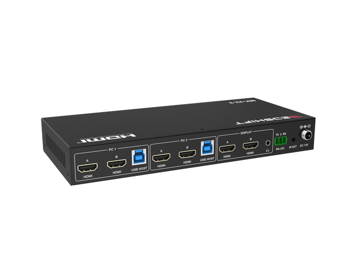 2 Port Dual Monitor 4K60 HDMI KVM Switcher