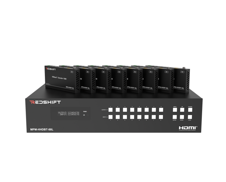 8x8 HDMI 2.0 Matrix over HDBaset 150M