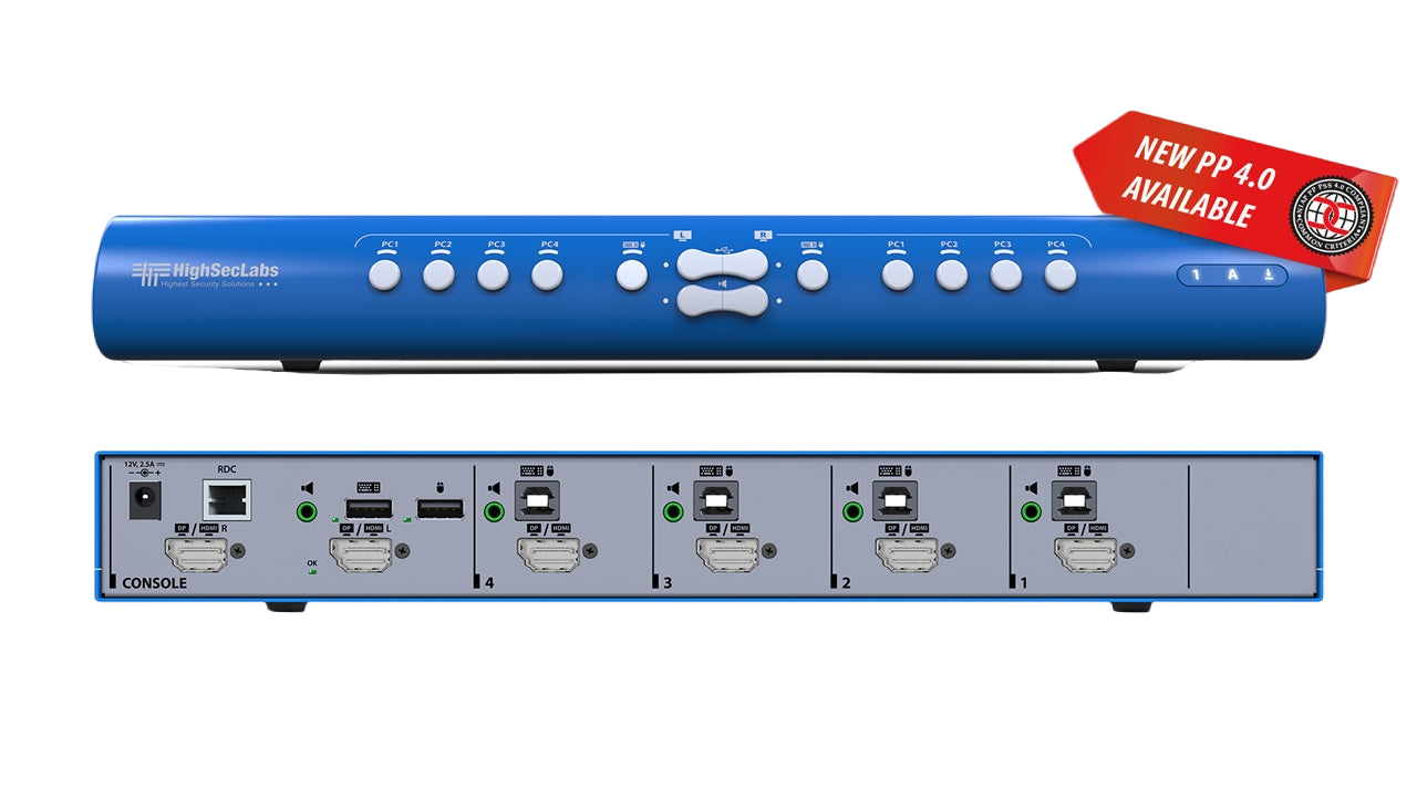 SECURE 4 PORT MINI-MATRIX KVM SWITCHES – Merik Distribution