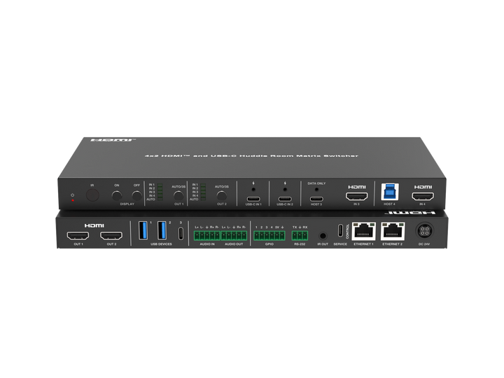 4x2 HDMI™ and USB-C Huddle Room Switcher