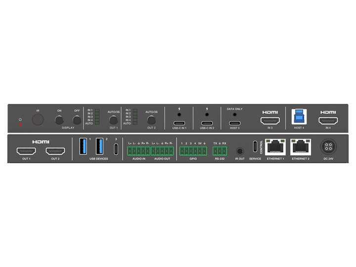 4x2 HDMI™ and USB-C Huddle Room Switcher