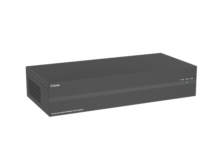 16x16 XLR Audio Bridge with Dante® and PoE+