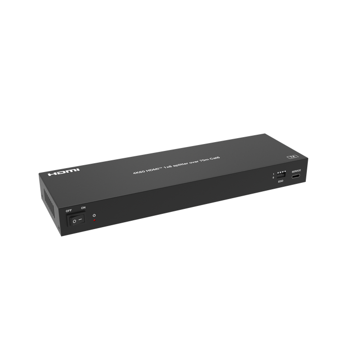 4K60 1x8 HDMI over CAT Extender 70 meters